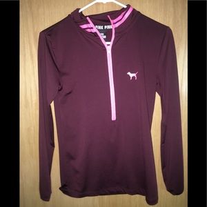 PINK Maroon Quarter-zip